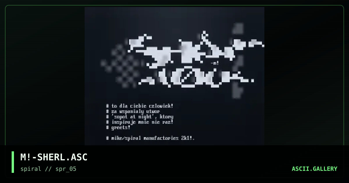 M!-SHERL.ASC, by mike, 2001
