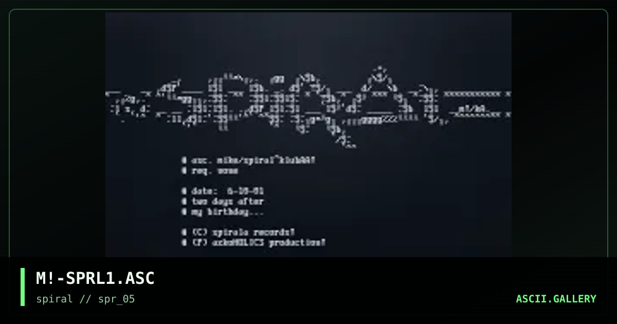 M!-SPRL1.ASC, by mike, 2001