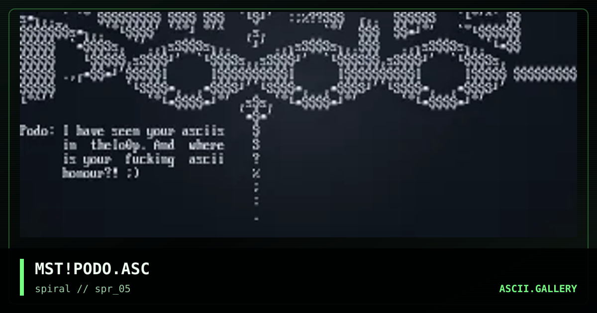 MST!PODO.ASC, by mist, 2001