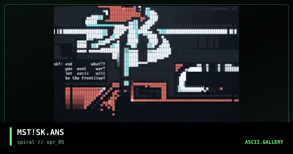 MST!SK.ANS, by mist, 2001