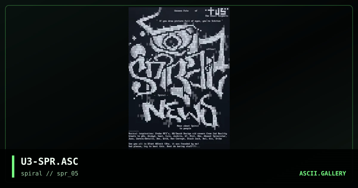 U3-SPR.ASC, by unseen fate, 2001