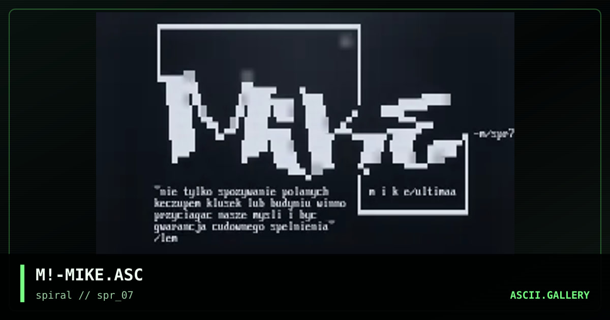 M!-MIKE.ASC, by mike, 2002