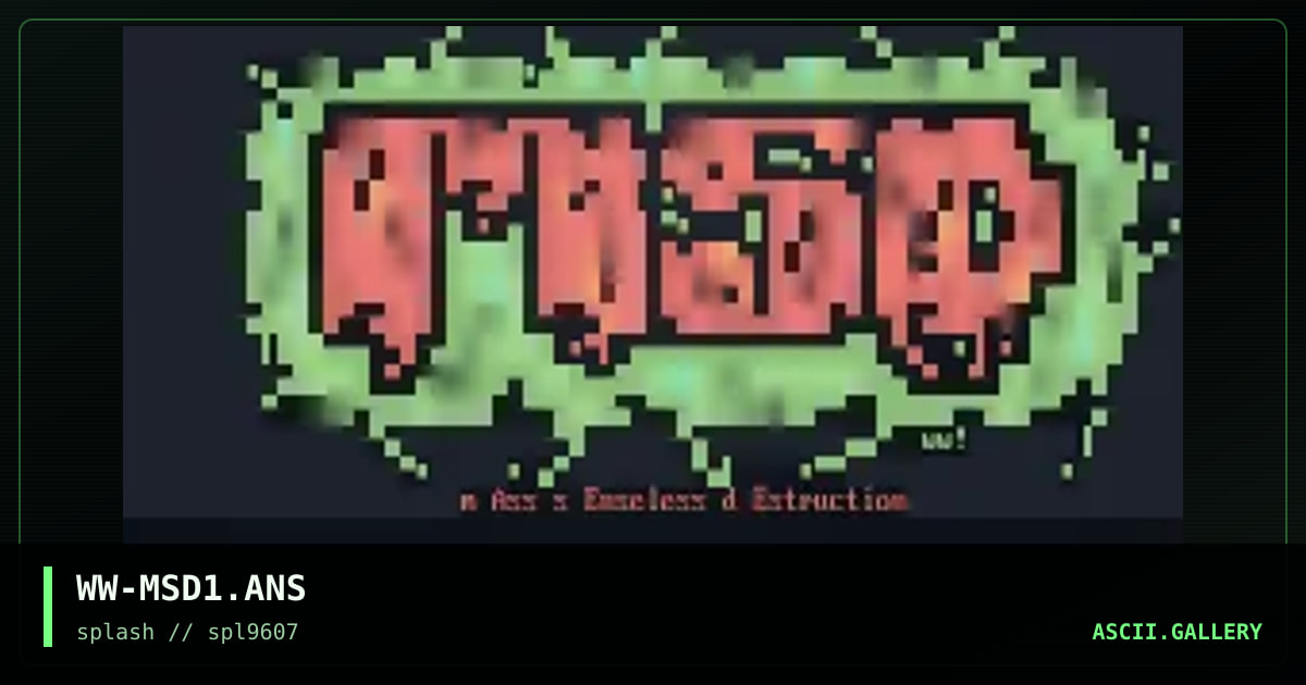 WW-MSD1.ANS, by wicked wolf, 1996