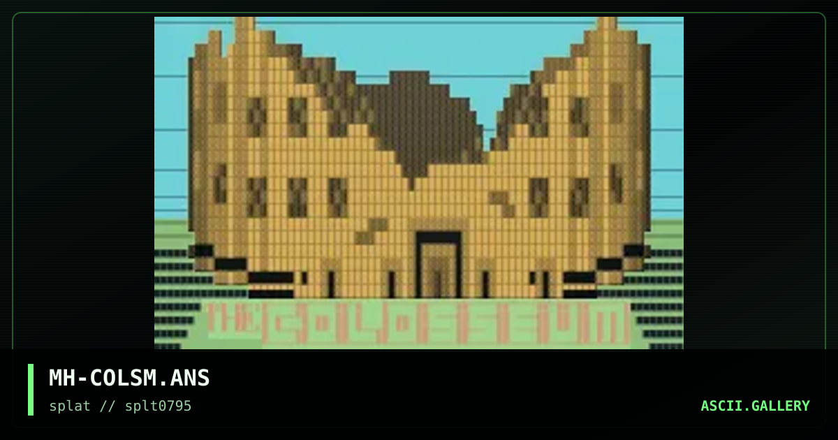 The Colosseum, by maddog hoek, 1995
