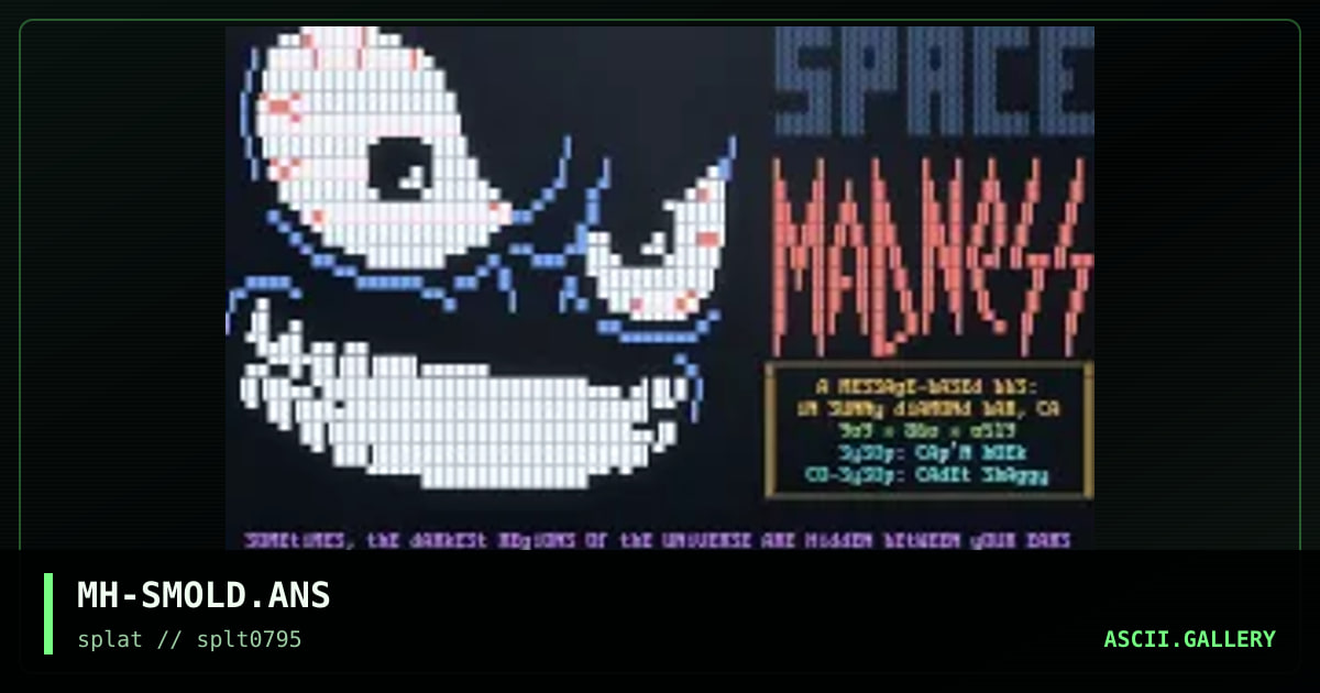 Space Madness, by maddog hoek, 1995