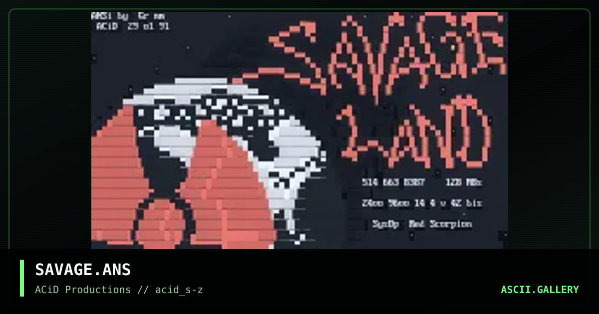 SAVAGE.ANS, by grimm, 1990