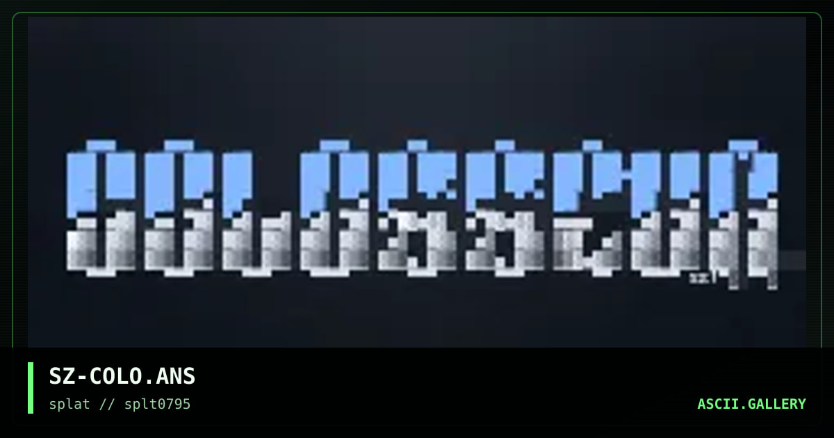 Colosseum Ansi, by seize, 1995