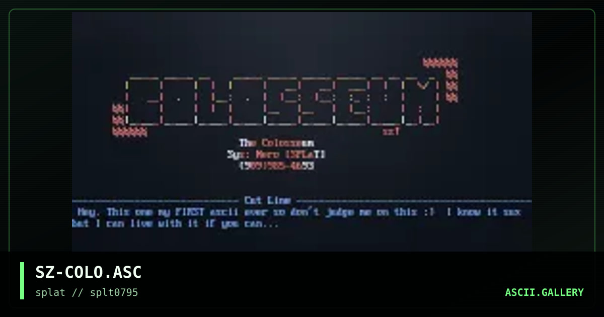 Colosseum ASCii, by seize, 1995