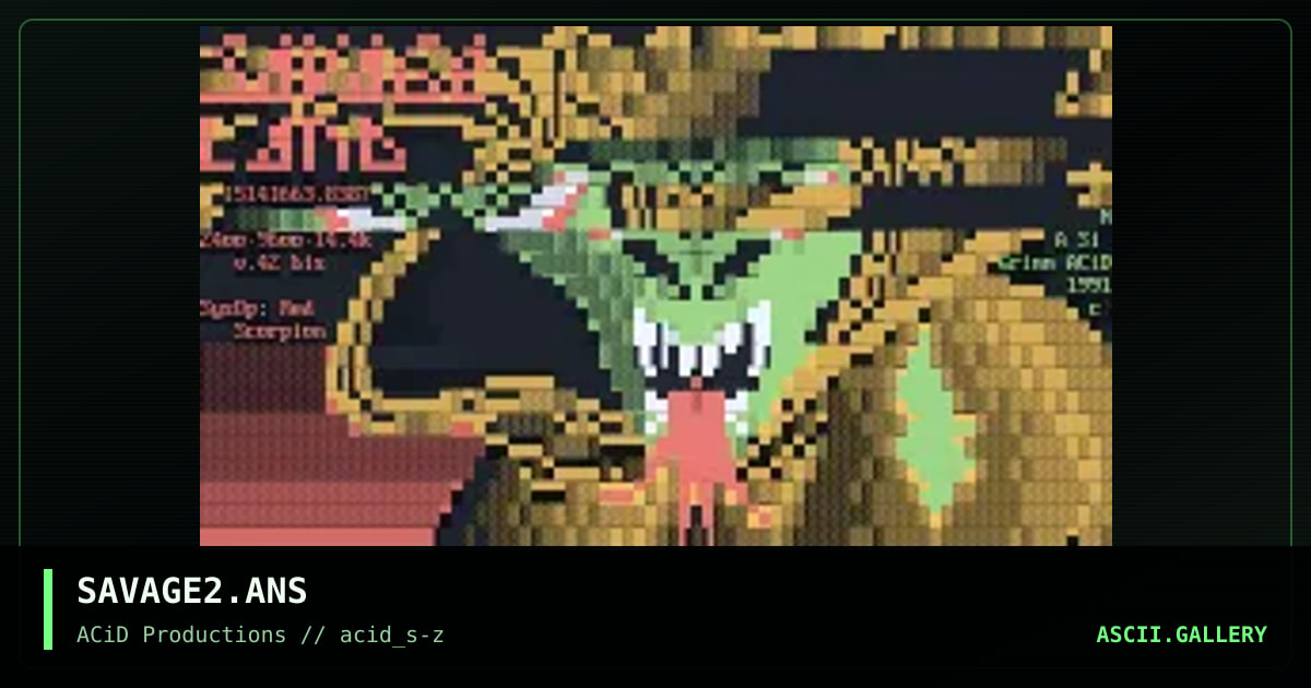 SAVAGE2.ANS, by grimm, 1990
