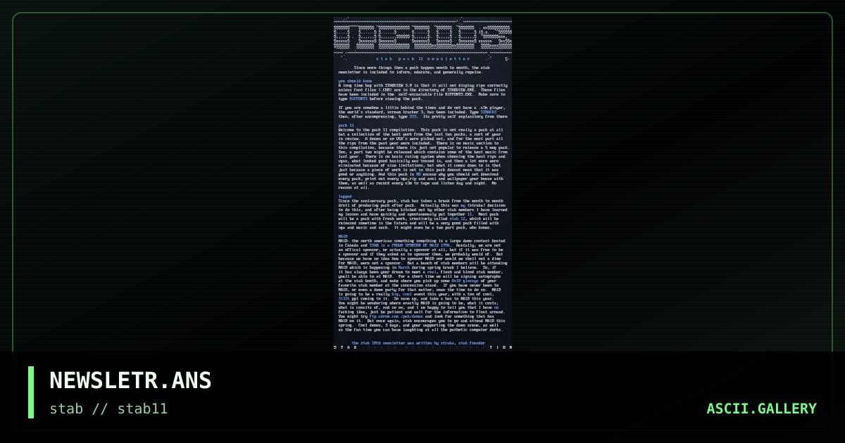 NEWSLETR.ANS, by captin, 1996