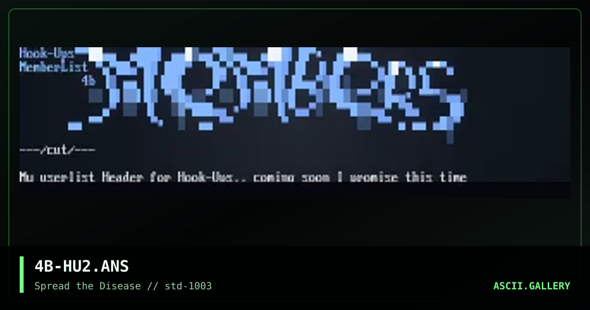 Hook-Ups Member List, by afterbirth, 2003