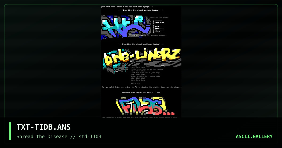 Tidbits, by the textorcist, 2003