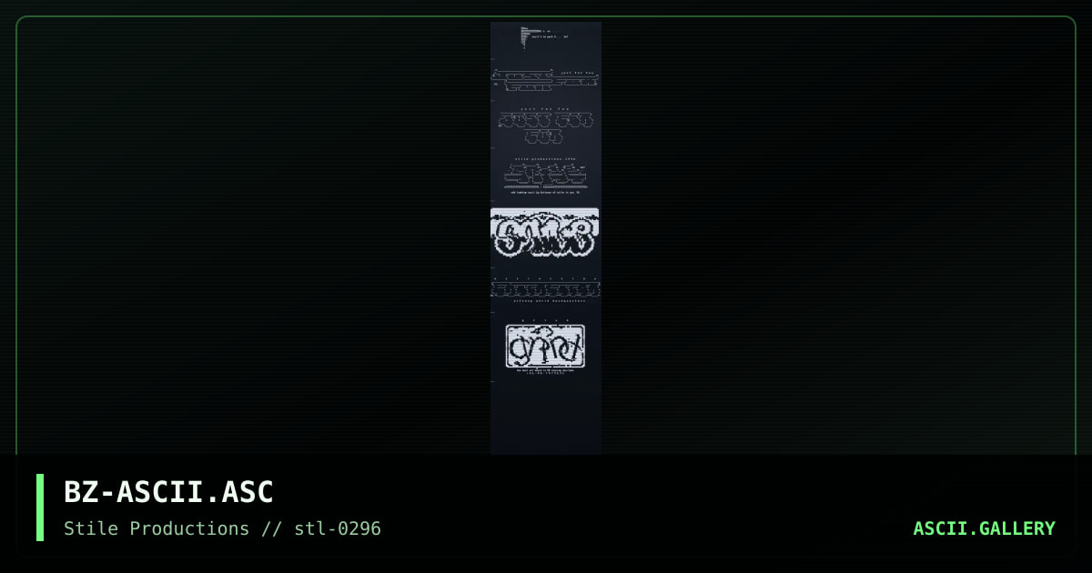 ascii logo collection, by baltazar, 1996