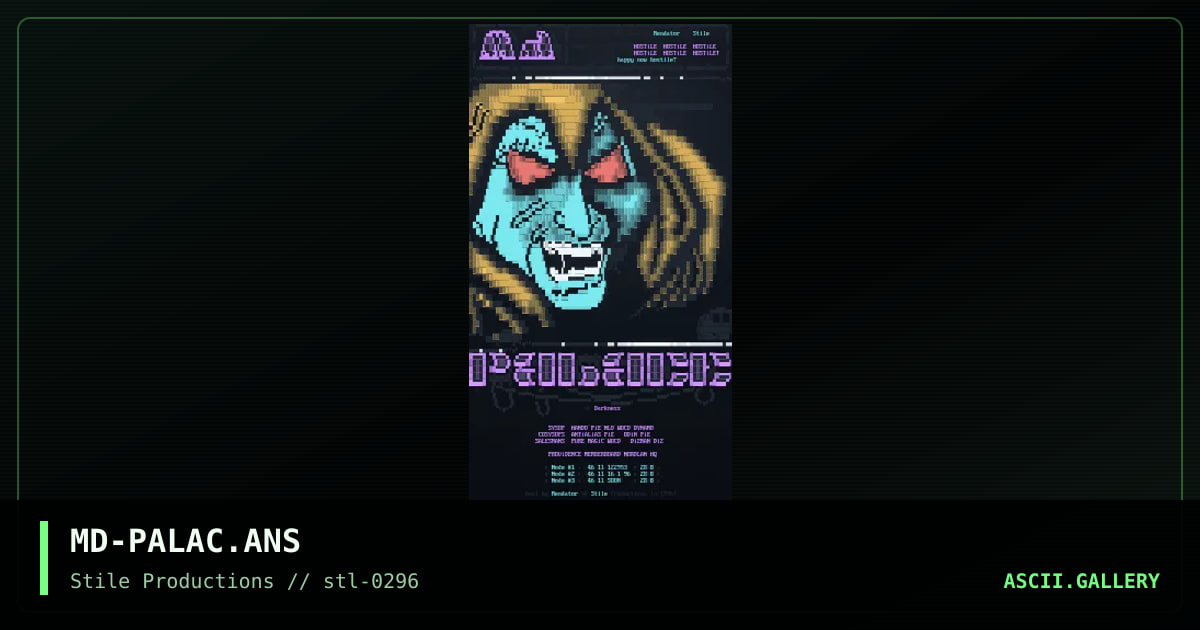 Palace of Darkness, by mendator, 1996