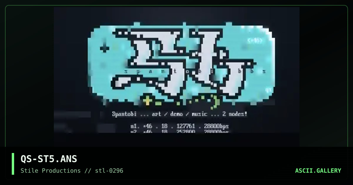 --+  s p a n t o b i  +--, by quasar, 1996