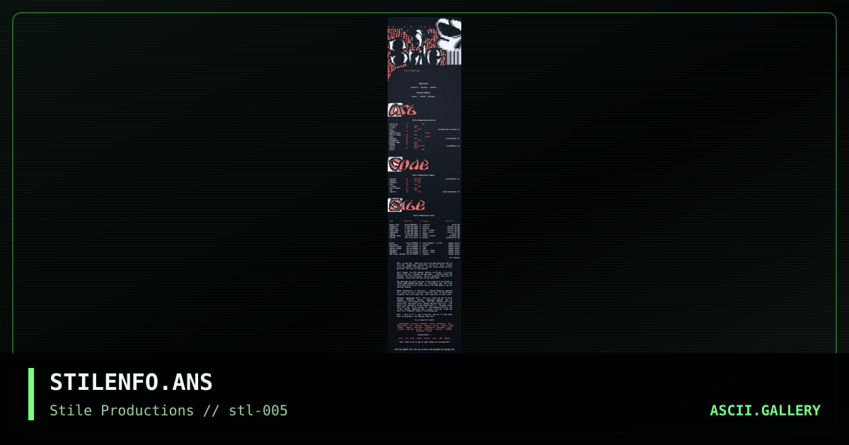 ### Stile members & Info!, by pfezzyo, 1996