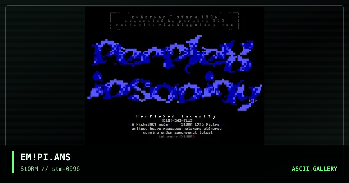 PerPleXed InsaniTy, by untagged, 1996