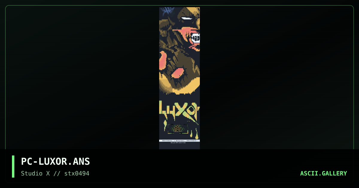 PC-LUXOR.ANS, by p-chan, 1994