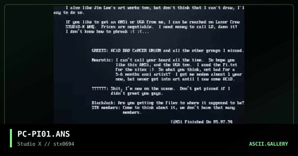ANSi for Programmed Illusion, by p-chan, 1994