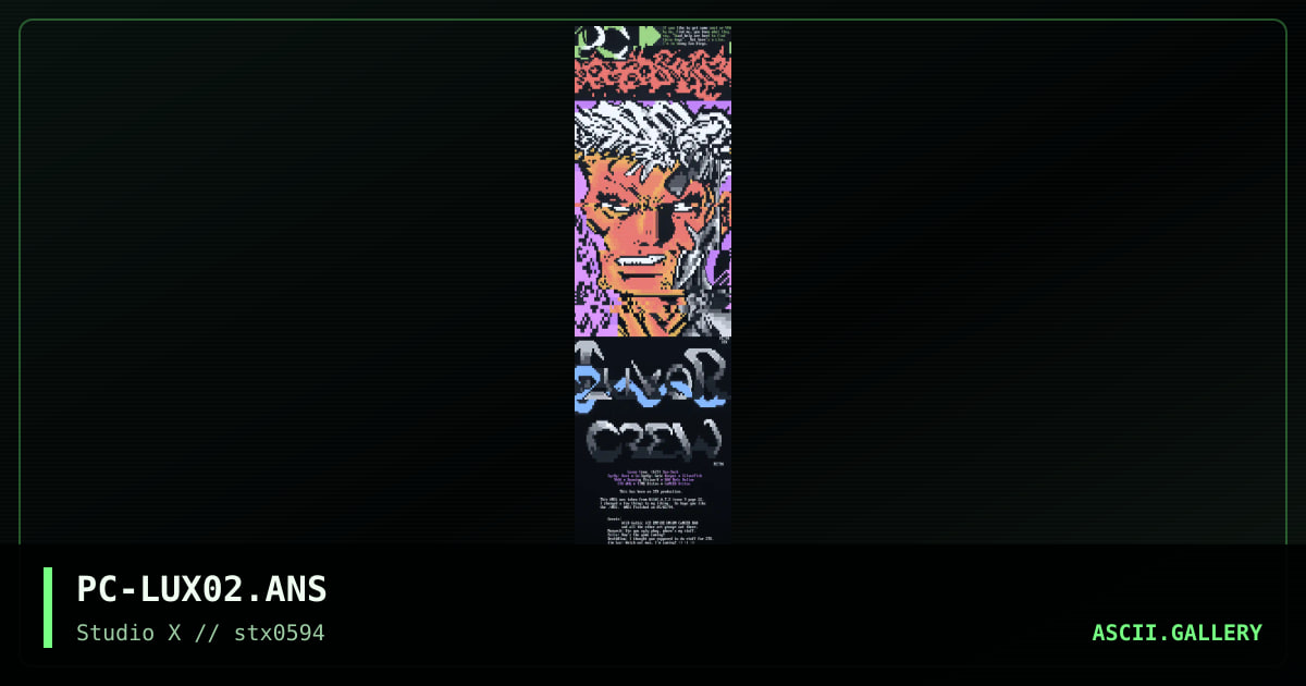 PC-LUX02.ANS, by p-chan, 1994