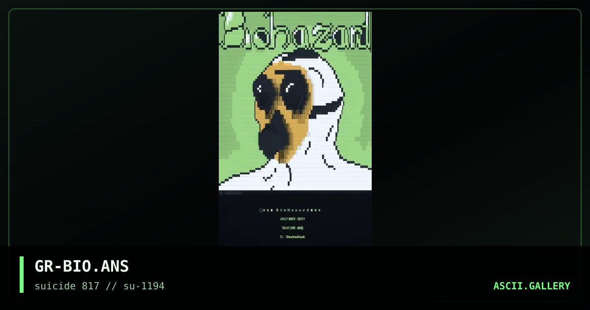 BioHazard Ad, by griffin 817, 1994