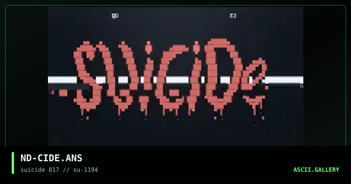 SUiCiDE Logo, by nuclear dreamer, 1994