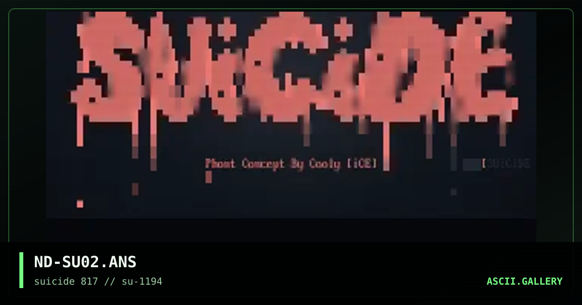 SUiCiDE Logo, by nuclear dreamer, 1994