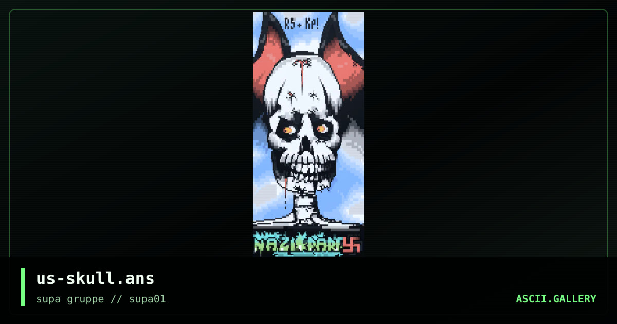 us-skull.ans, by rosetta stoned, 2006