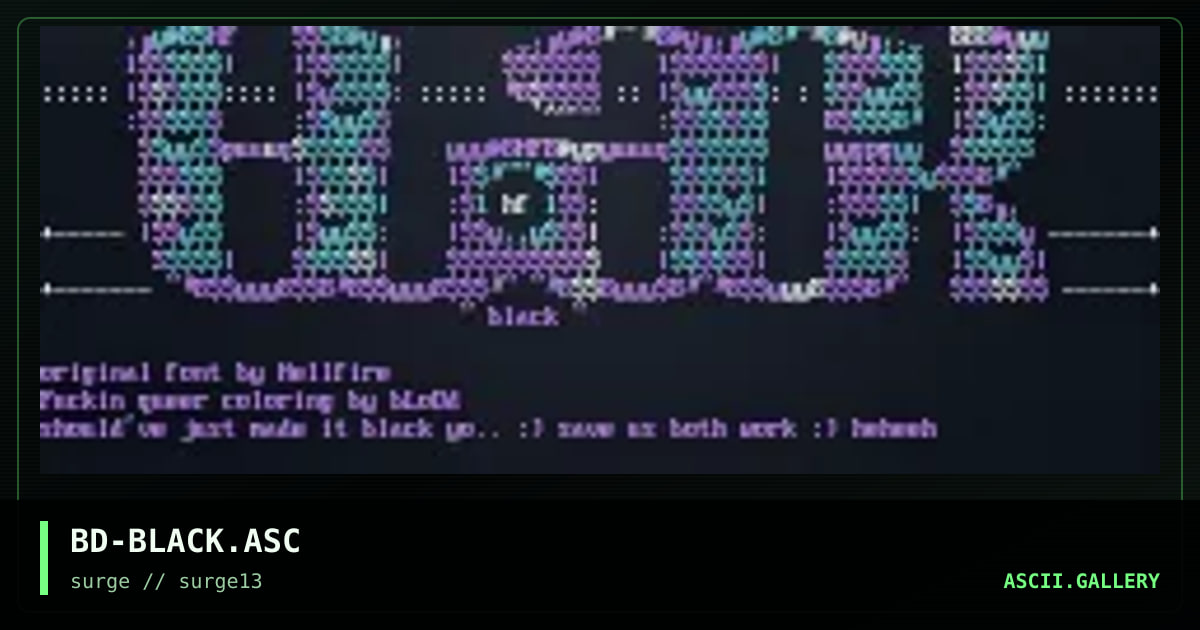 Black, by blood, hellfire, 1997