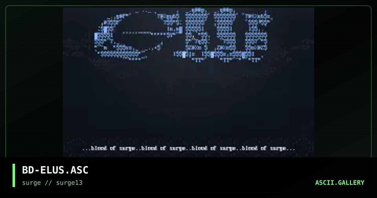 Elusive, by blood, 1997