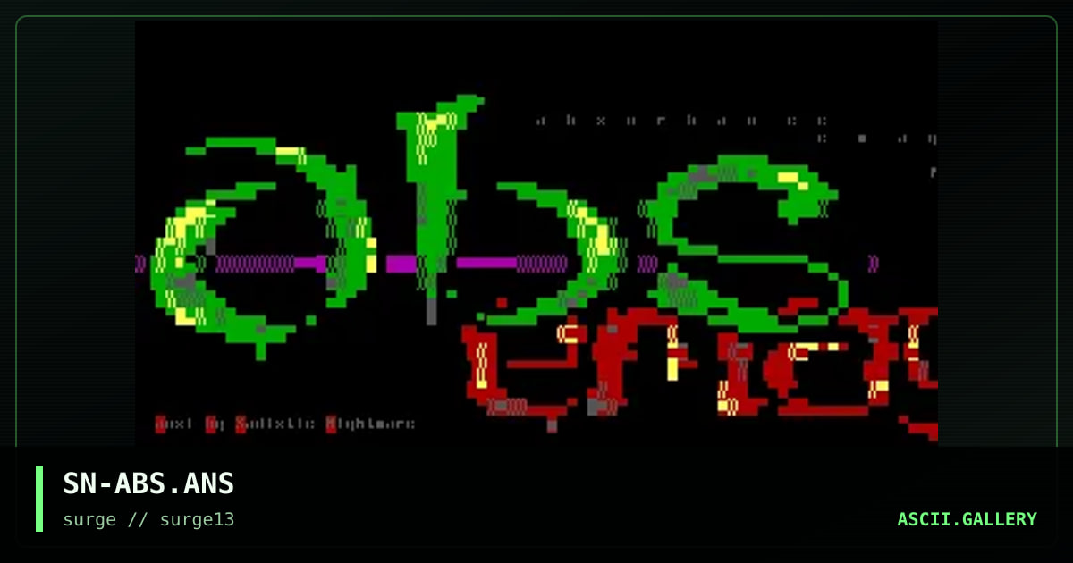 Absorbance Emag, by sadistic nightmare, 1997