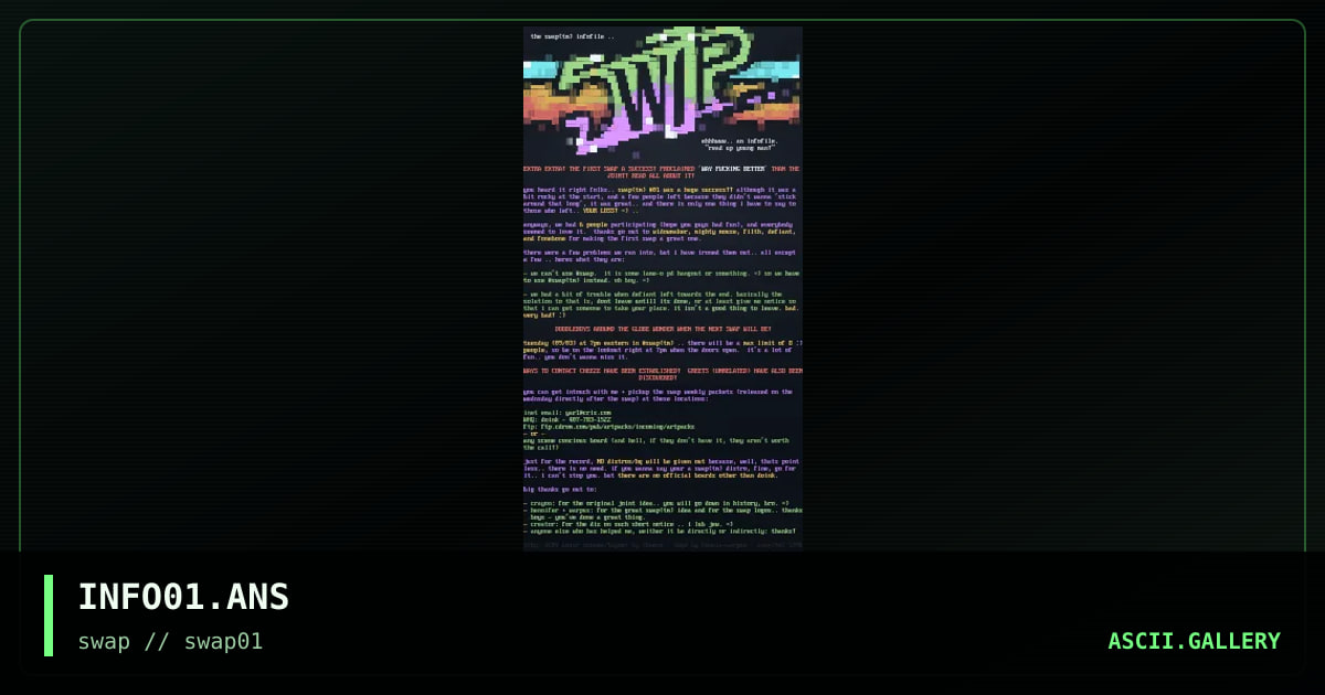 INFO01.ANS, by swap, 1996