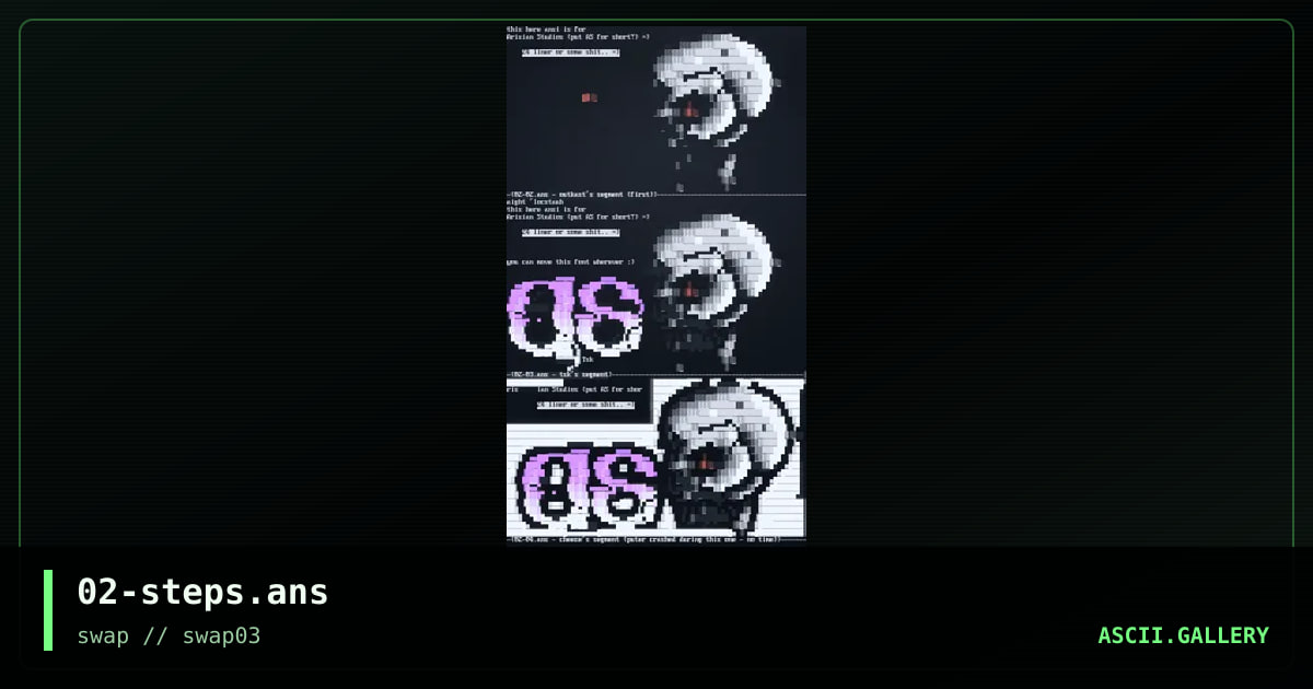 02-steps.ans, by cheeze, outkast, the silent killer, 1996