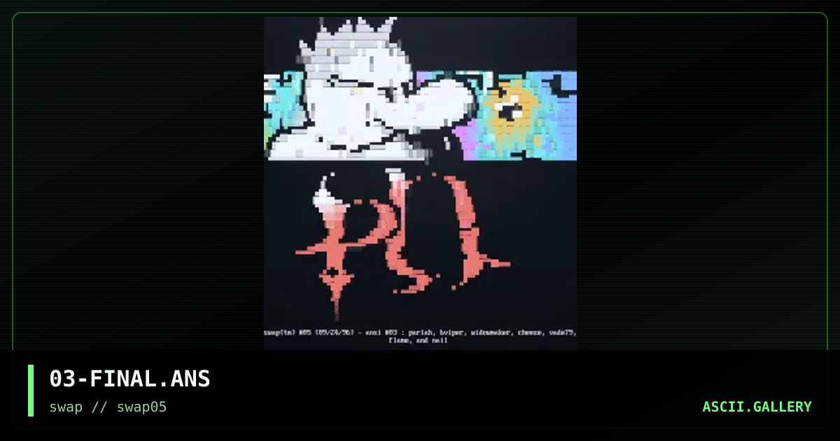 03-FINAL.ANS, by pariah, black viper, widowmaker, cheeze, vade79, flame, darkflame, 1996