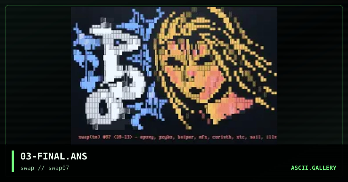 03-FINAL.ANS, by black viper, pzyko, epoxy, mel farr suppastar, corinthian, stone the crow, nail, illusion x, 1996