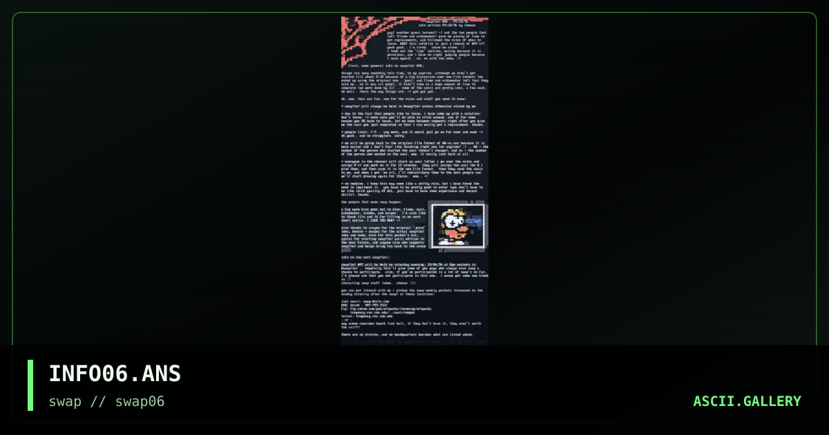 INFO06.ANS, by swap, 1996