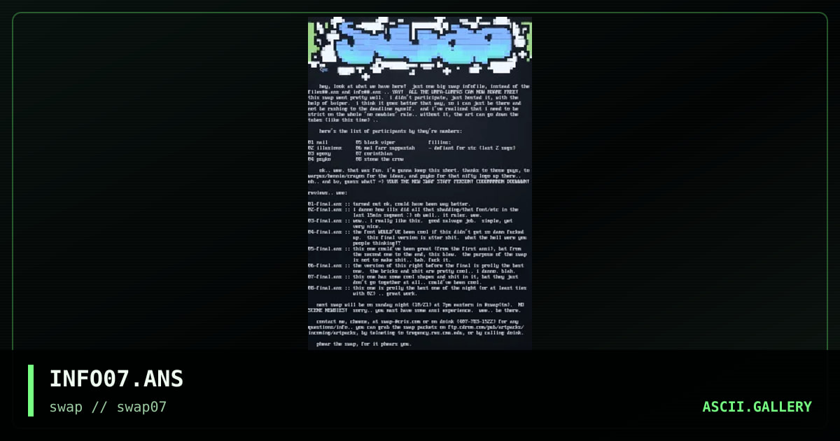 INFO07.ANS, by swap, pzyko, 1996