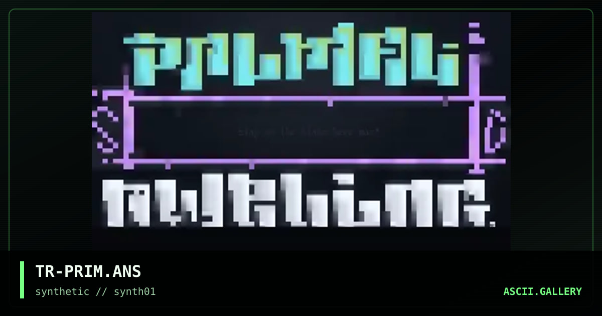 primal ansi, by trippah, 1996