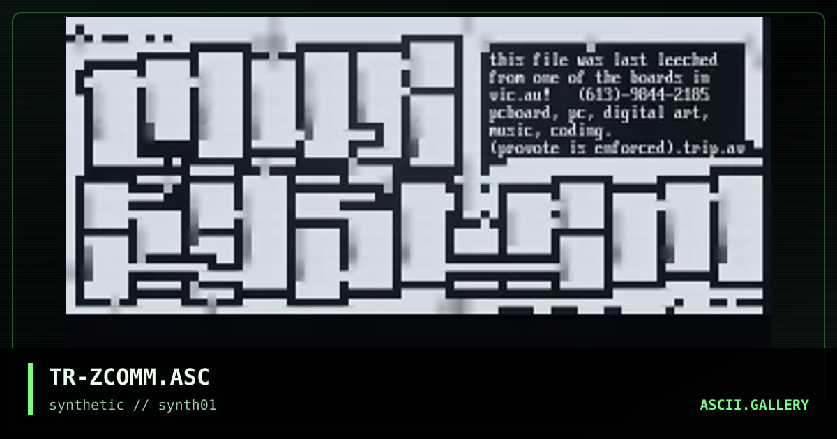 zipcomm, by trippah, 1996