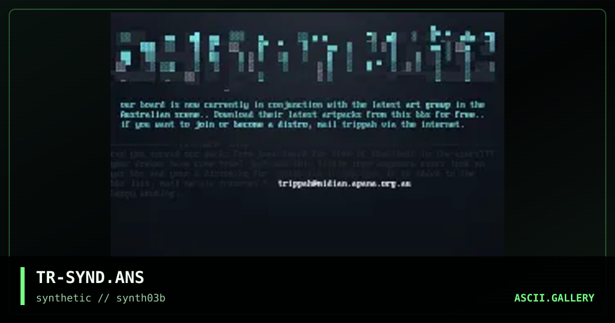 Synthetic Site!, by trippah, 1996