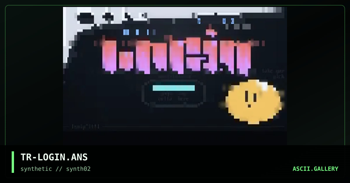 login ansi!, by trippah, 1996
