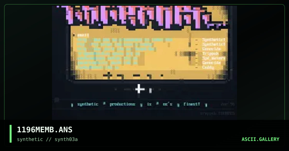 Synthetic art Pack Members!, by synthetic staff, 1996