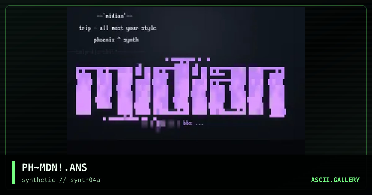 Midian BBS!, by phoenix-synth, 1996