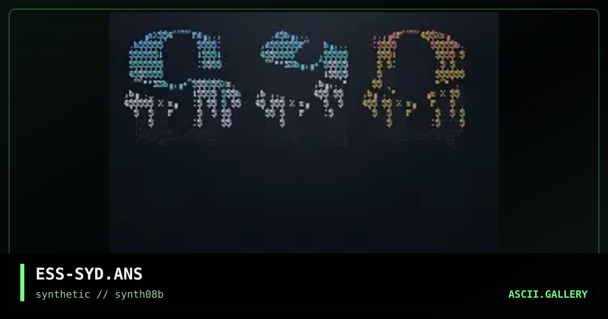 Syd Ascii, by essence, 1997