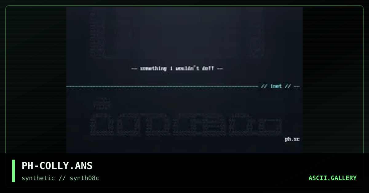 Phoenix's Ascii Colly!, by phoenix-synth, 1997