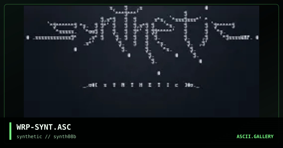 Synthetic Advert!, by warp, 1997