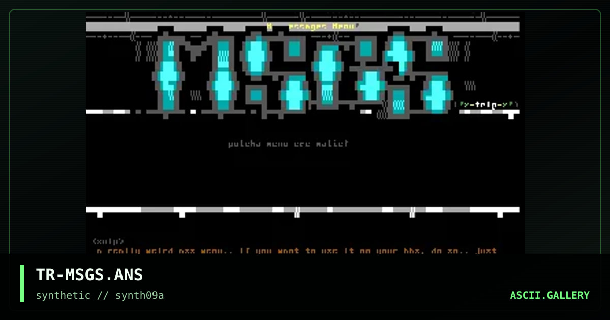 Messages Menu (fREE!), by trippah, 1997