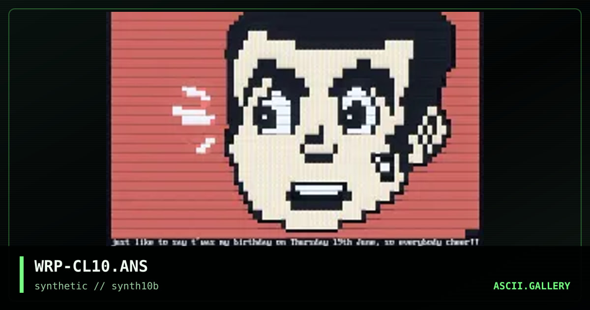 Ansi Colly, by warp, 1997
