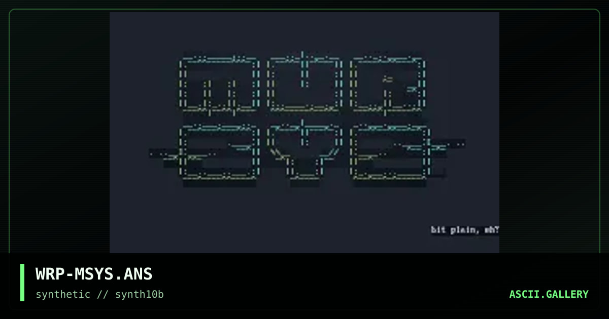 Mur Systems (613-9844-2185), by warp, 1997
