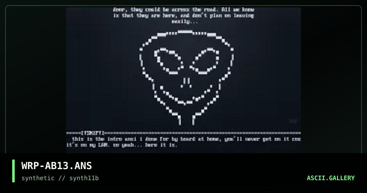Alien Base 13, by warp, 1997